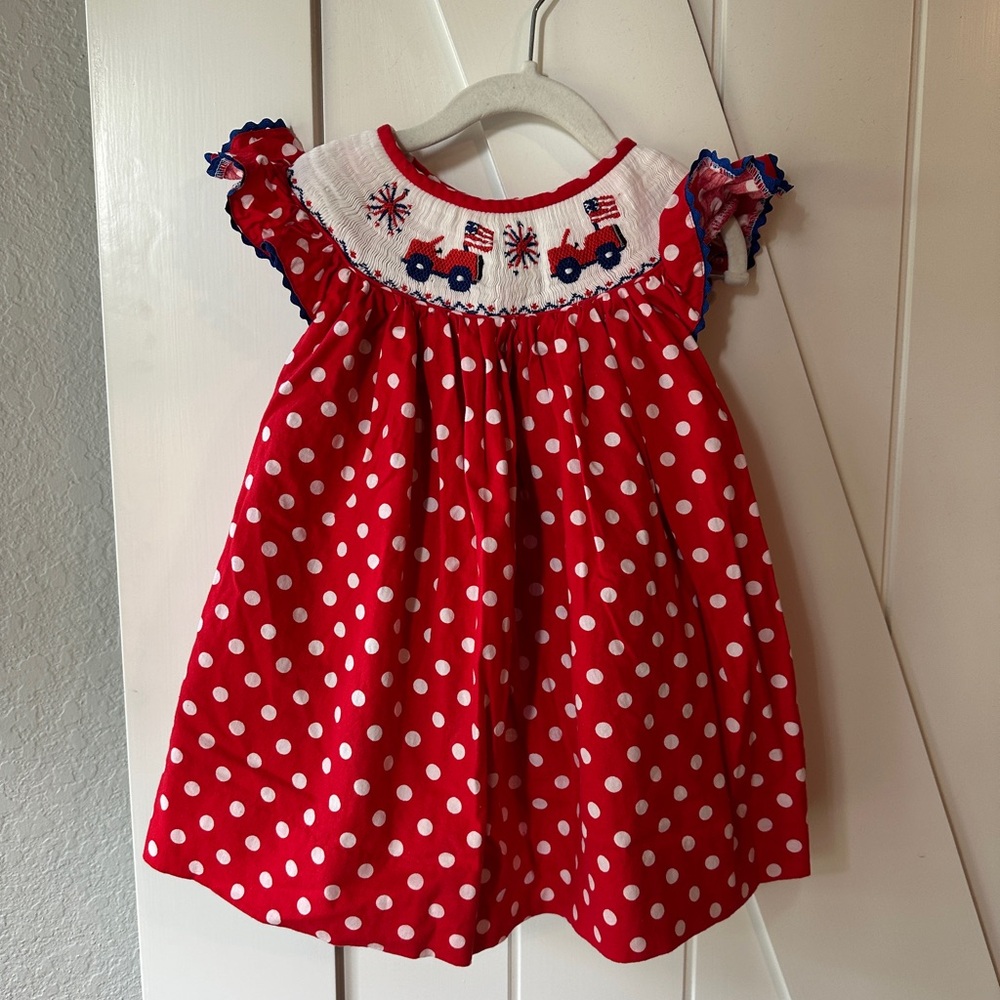 Girls 2T Smocked American Girl Bloomer Set